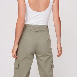 Aritzia Wilfred Free High Waisted Modern Cargo Pant Basalt Grey Size 6